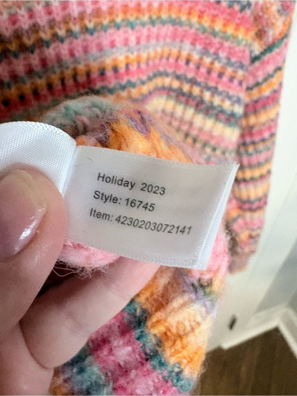 Marine Layer | Multicolor Striped Fuzzy Knit Cardigan | Medium - Picture 10 of 11